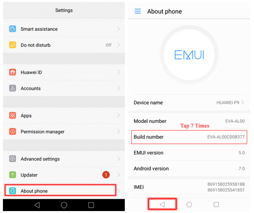 enable usb debugging on huawei honor