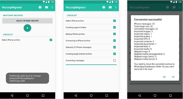 how to transfer whatsapp from iphone to android via wazzapmigrator