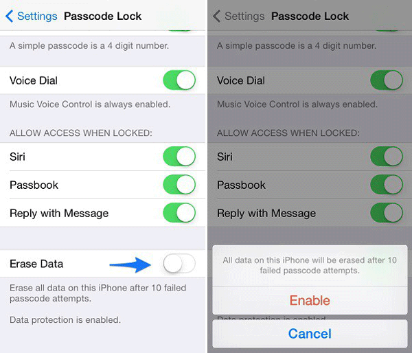 erase iphone data