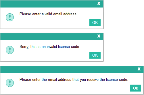 what to do if the registration info is invalid