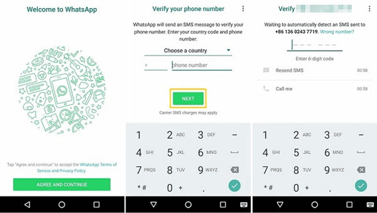 create whatsapp account with sim