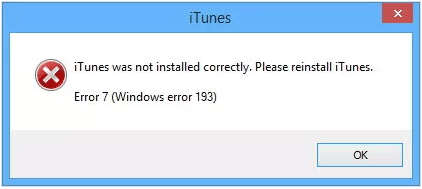 fix itunes installation error 193