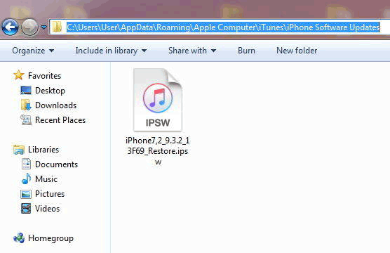 fix itunes error 14 by deleting ipsw files