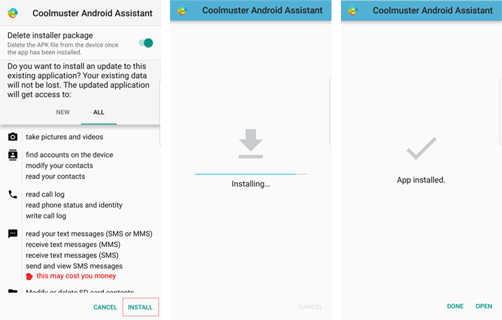 install android assistant android version