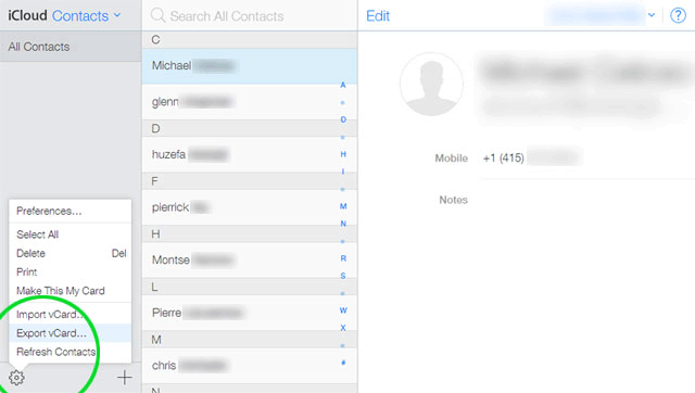 how to transfer contacts from ipad to android via icloud