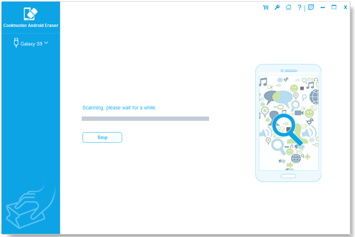 start to erase iphone data