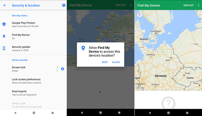 remote wipe android with find my device