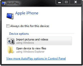 how to transfer photos from iphone to hp laptop with autoplay