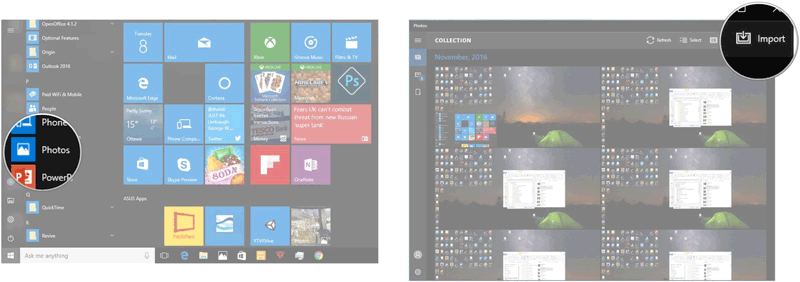 backup iphone photos with windows photos app
