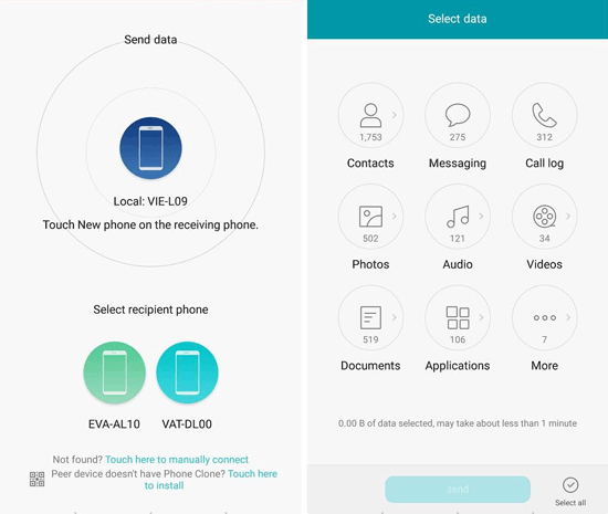 transfer data from old huawei to huawei p40 with huawei phone clone