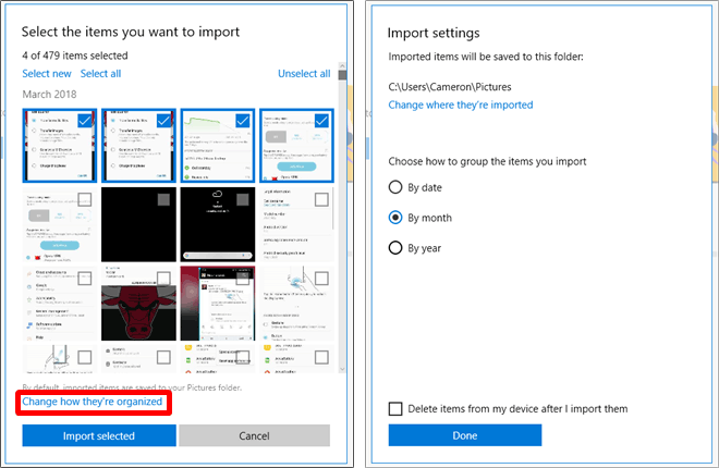 start to transfer photos from android to pc with microsoft