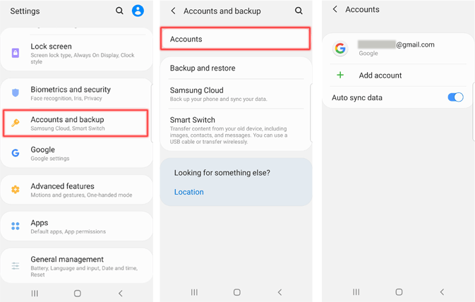 transfer data from huawei to samsung via google account