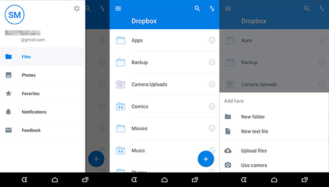 how to send video from android to iphone with dropbox