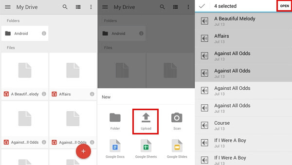 google drive app to transfer data from old android to new android