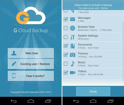 how to back up android phone before factory reset with g cloud backup