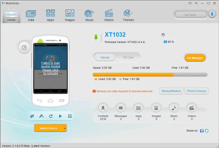 best free android backup software for pc - moborobo