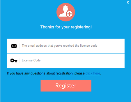 register the software