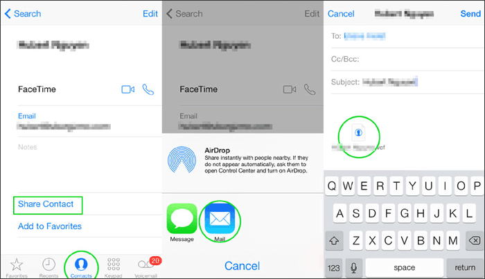 how to update contacts on mac via email