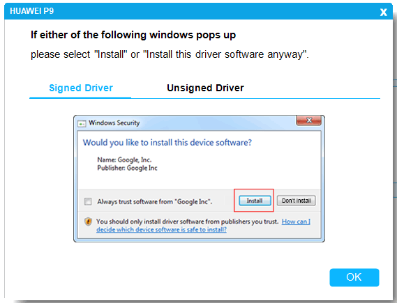 install driver for android phone