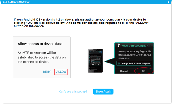 allow usb debugging before android file recovery