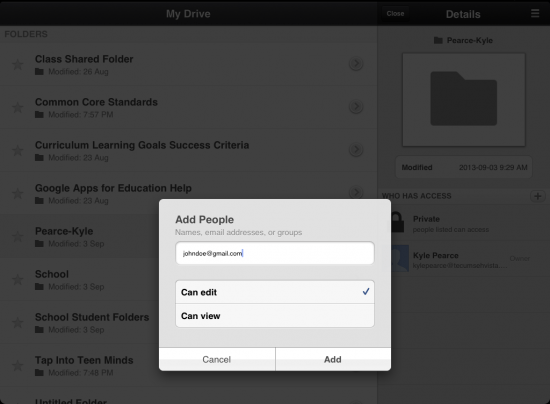 how to send large videos on android with google drive