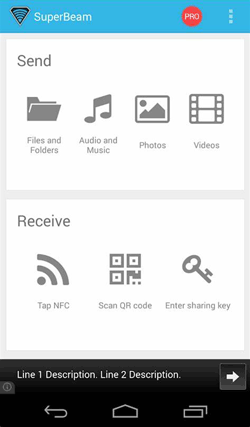 how to send large videos on android with superbeam