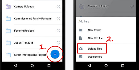 transfer android to iphone with dropbox