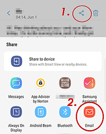 how to transfer messages from samsung to samsung via email