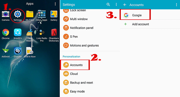 how to save samsung contacts to gmail