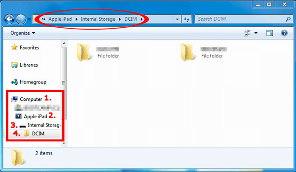 transfer files from ipad to pc via usb with file explorer