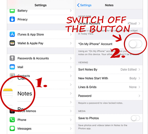 how to sync notes from iphone to mac