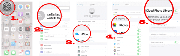how to transfer photos from iphone to iphone via icloud