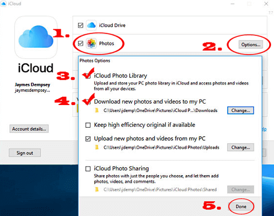 how to extract photos from iphone with icloud for windows