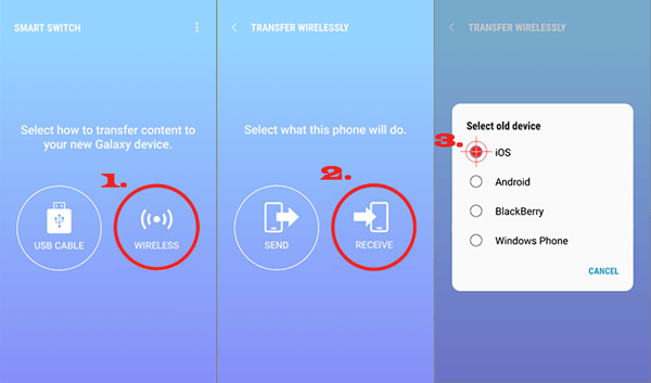 use samsung smart switch to get icloud backup to android