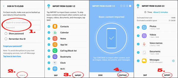 how to download backup from icloud to android with samsung smart switch