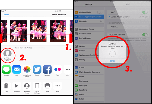 how to download photos from ipad to macbook pro via airdrop