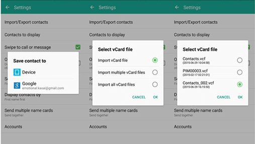 how to transfer contacts from samsung to samsung with vcf