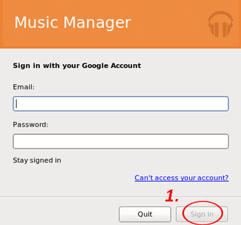 sign in google play music manager