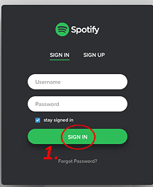 sign in to spotify premium account