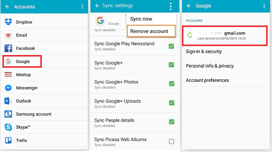 samsung contacts recovery with google account