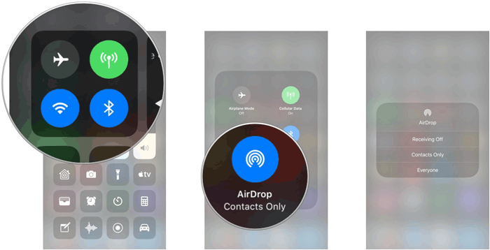 how to transfer contacts from iphone to iphone without icloud or itunes via airdrop
