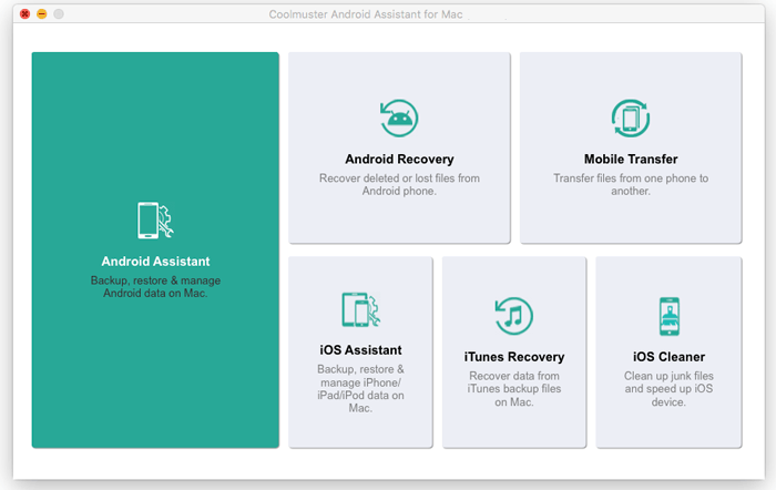 the toolbox of coolmuster android assitant