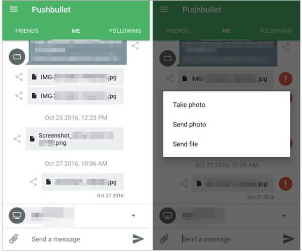 transfer files from android to pc over wifi using pushbullet