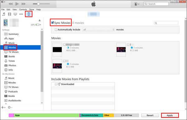 how to put videos on iphone with itunes