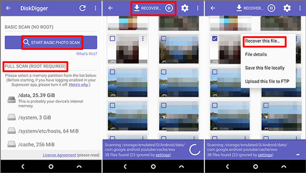recover deleted photos from android without root with diskdigger
