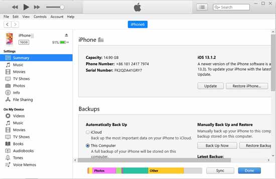 how to view iphone text messages on computer with itunes
