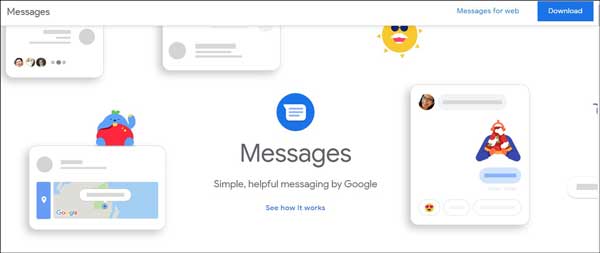 view iphone text messages on computer on pc with google message app