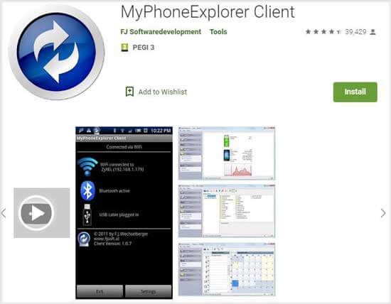 android manager for pc - my phone explorer