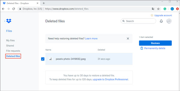 how to retrieve permanently deleted photos on iphone via dropbox