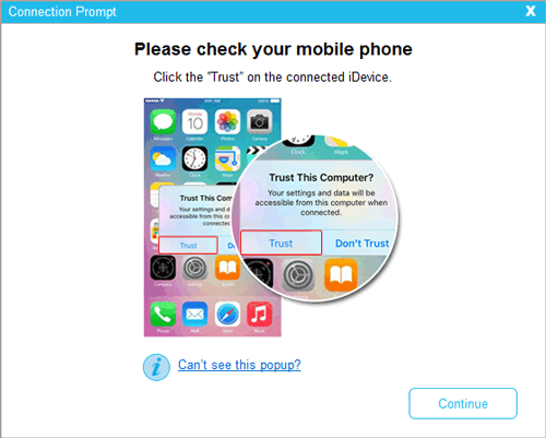 trust the computer on your iphone